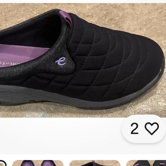 EASY SPIRIT womens size 8.5 black mules / slip ons - Picture 3 of 8
